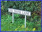 No Man's Lane Sign